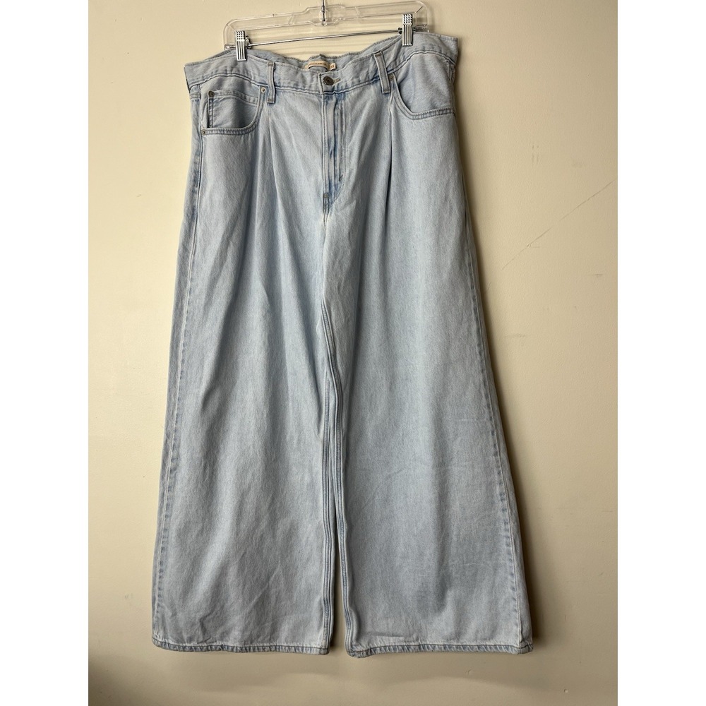 Levis Baggy dad jeans relaxed 90s retro boho light wash sz 33